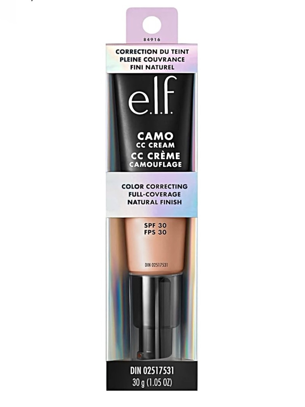 🆕 e.l.f. Camo CC Cream, Color Medium-To-Full Coverage Foundation, Medium 310 C